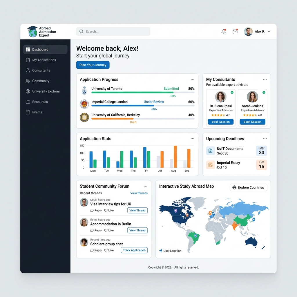 Abroad Admission Expert product screenshot